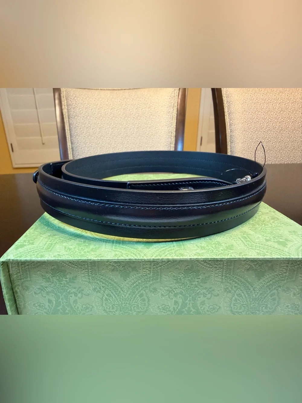 New Gucci Piston Logo Buckle Belt Black Size 40 / 100 cm Fits a Waist 36 - 40